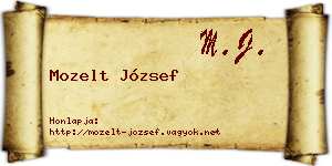 Mozelt József névjegykártya